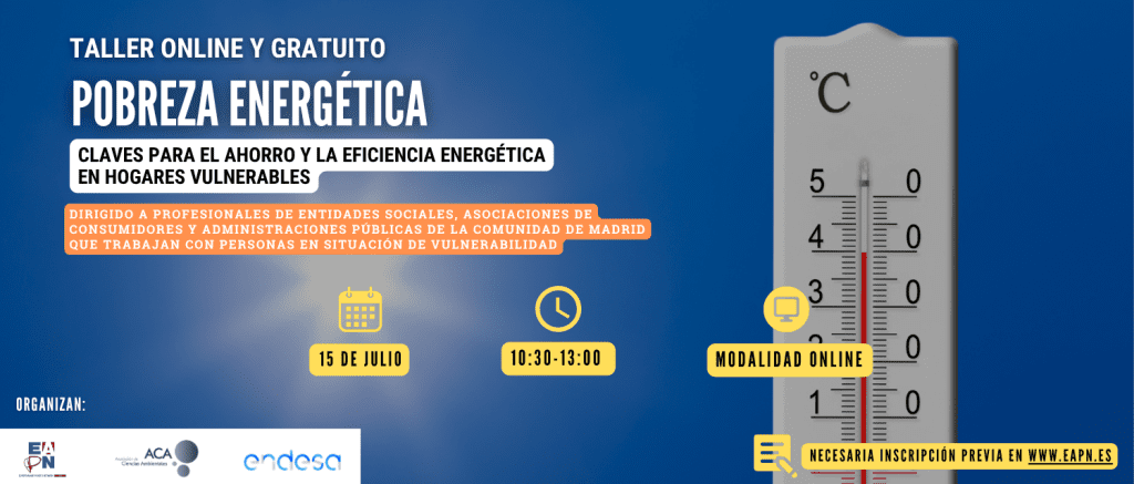 Apúntate al taller online sobre pobreza energética del próximo 15 de julio 4 15J Cartel Taller Pobreza Energetica Madrid